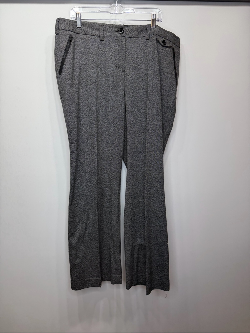 Lane Bryant Charcoal Gray Textured Dress Pants Size 18 - Picture 2 of 11